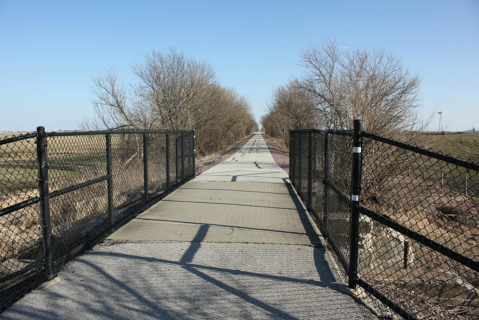 Looking south